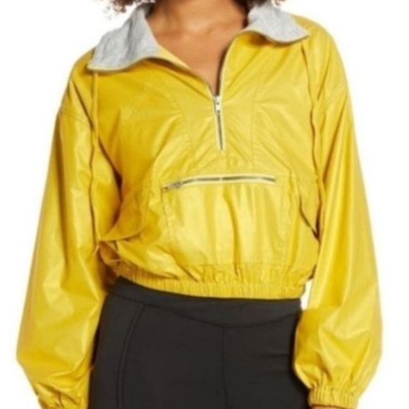 NEW Free People Movement LARGE Moonlight Reflective Jack Jacket Gold Crop - Picture 4 of 10